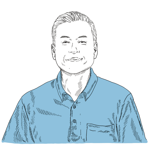 代表 大城 一のイラスト